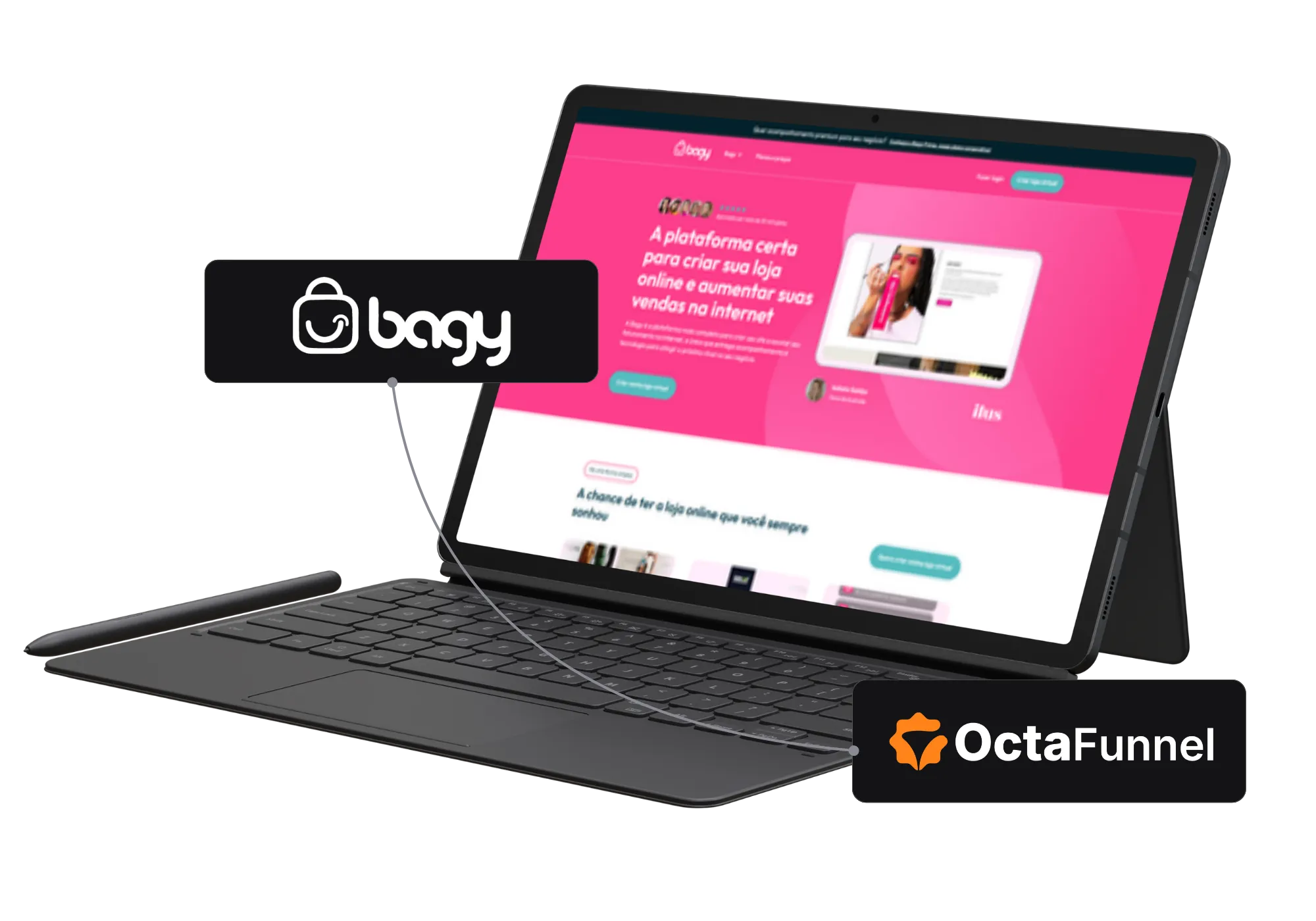 Painel da Octa Funnel integrado com Bagy