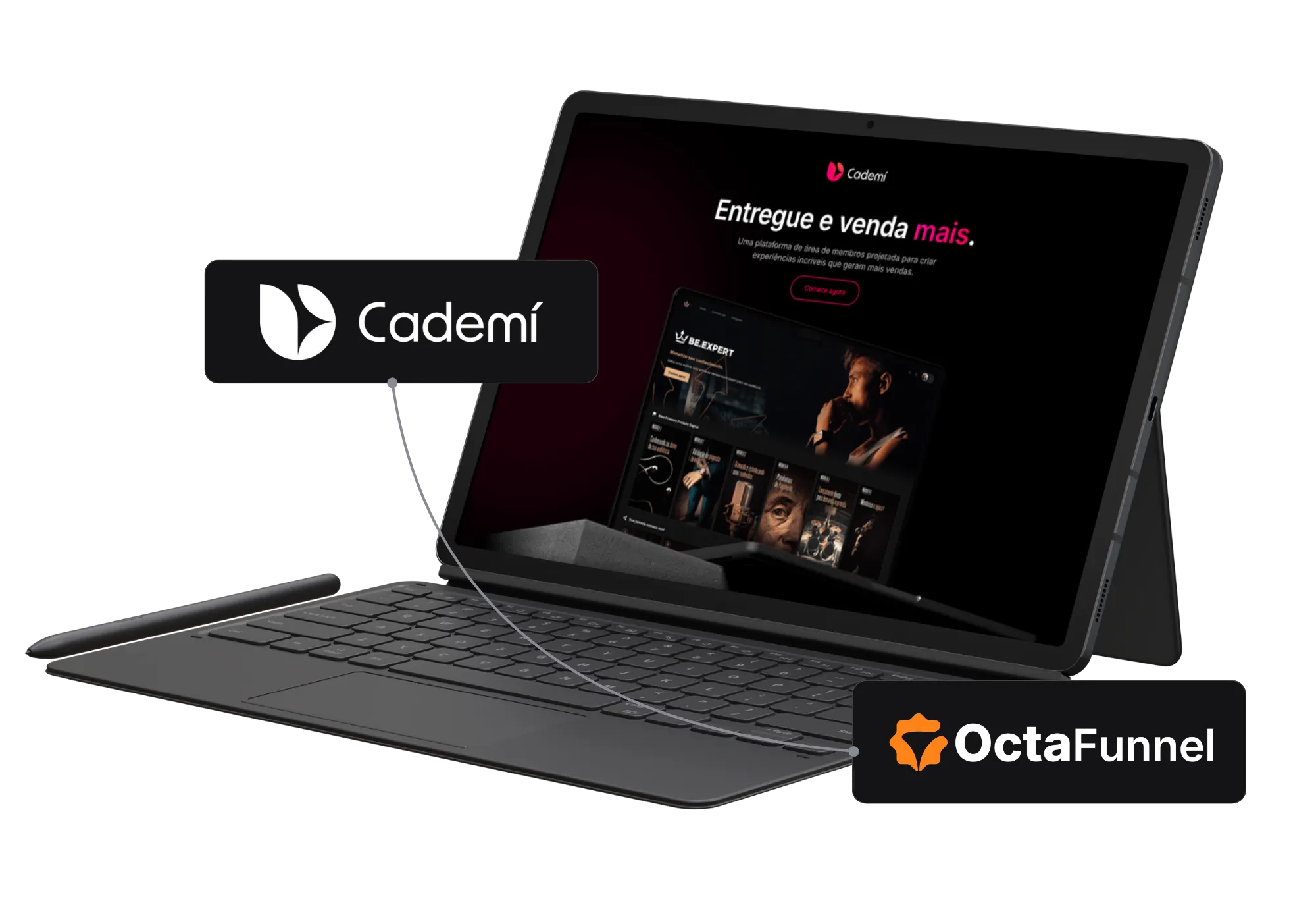 Painel da Octa Funnel integrado com Cademí