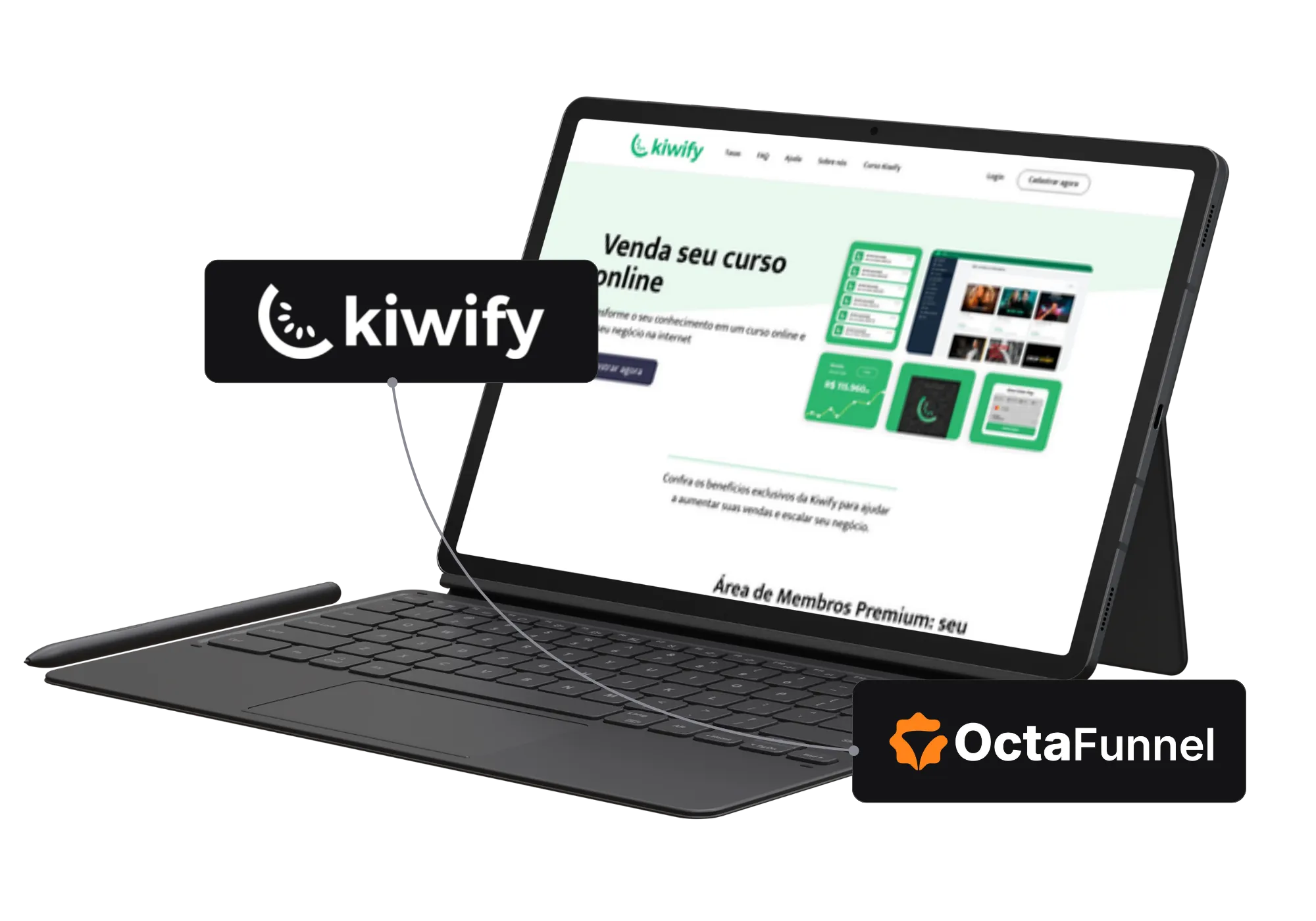 Painel da Octa Funnel integrado com Kiwify